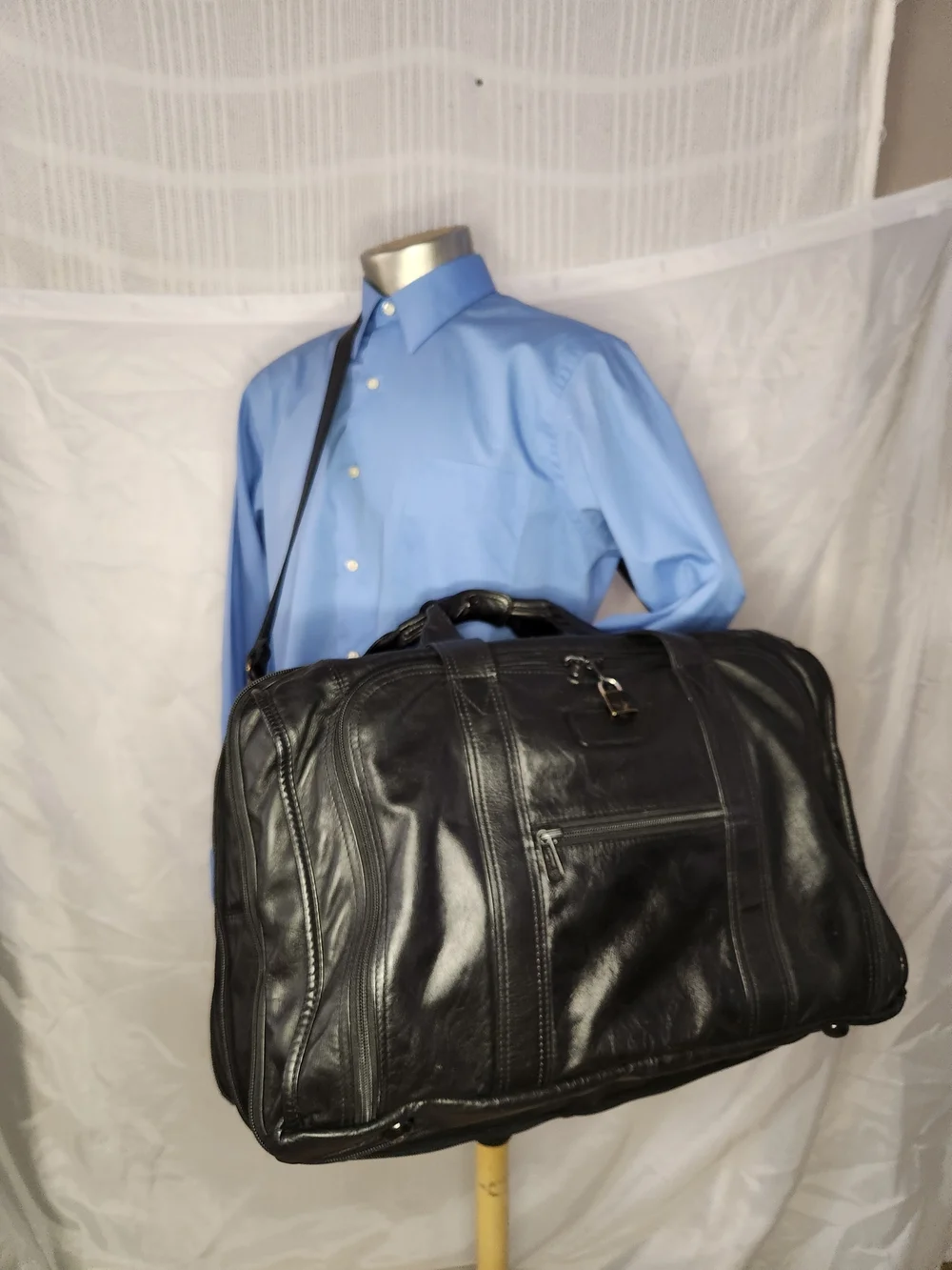 VTG TUMI COLOMBIAN DUAL EXPANDABLE NAPA LEATHER BRIEFCASE CARRYon BAG BLACK
